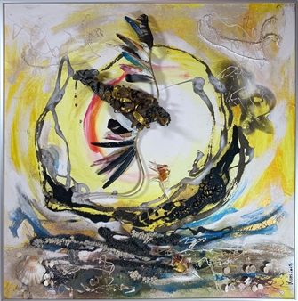 Icarus
Mixed Media on Wooden Panel
39.5" x 39.5"