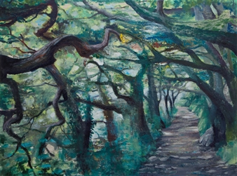 Magic Forest
Egg Tempera, Oil Paint, & Oil Pastel on Canvas
47.5" x 63"