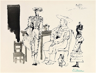 Pablo Picasso  (After) - Deux Picadors et Femme
Lithograph
19" x 24.75"