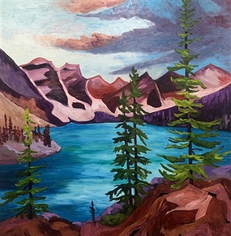 643 The Glories of Moraine Lake
Oil on Canvas
54" x 54"
