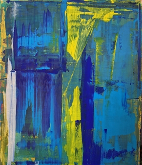 BlueYellow panel
Acrylic & Gouache on Canvas
72" x 62"