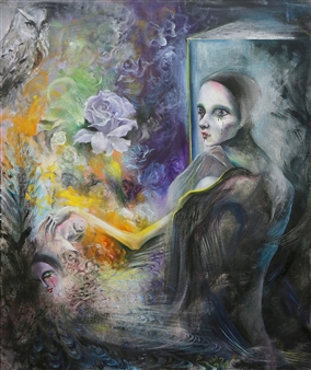 Cyanic Clown’s Dream
Oil on Canvas
28.5" x 24"