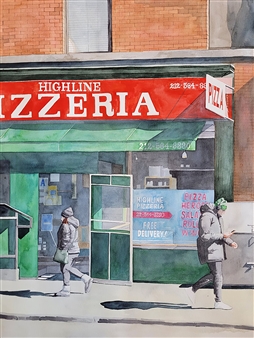 Highline Pizzeria
Watercolor on Paper
23" x 17"