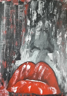 Hot Lips - I Fit in the Big Picture
Acrylic on Canvas
27.5" x 19.5"