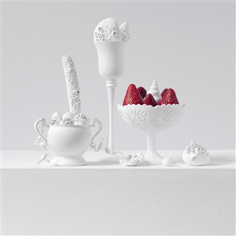 Still Life in White with Strawberries / second variation
Archival Pigment Print
20" x 20"