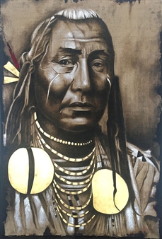 Native
Oil & Gold Leaf on Canvas
79" x 55.5"