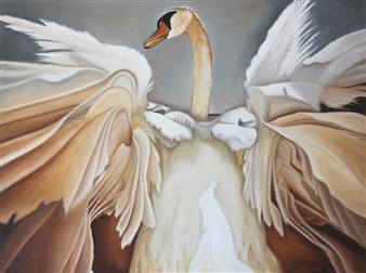 Swan Taking Flight
Oil on Canvas
24" x 32"