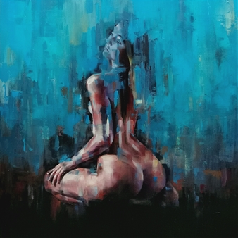 Nude in Turquoise
Oil on Canvas
24" x 24"