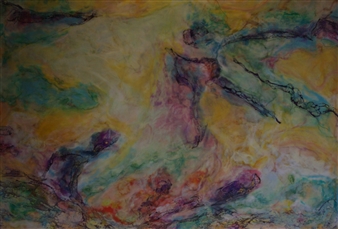 Corangamite
Encaustic, Oil, Shellac & Foil on Canvas
36" x 48"