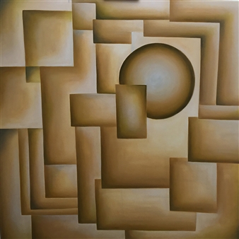 Yellow Sculptures
Oil on Canvas
51" x 51"