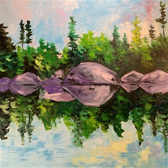 499 Glorious Reflections on Lady Evelyn
Oil on Canvas
36" x 36"