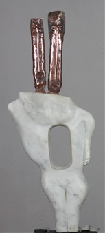 Dea Madre  (Without Womb)
Carrara Marble and Copper
14.5" x 7"