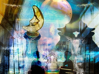 Meeting in the Moonlight
Digital Découpage
14.5" x 19"
