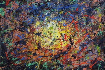 Esplosioine Cosmica
Acrylic & Enamel on Canvas
47" x 71"
