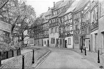 Town Scape of Colmar #2
Pencil on Paper
10.5" x 16"