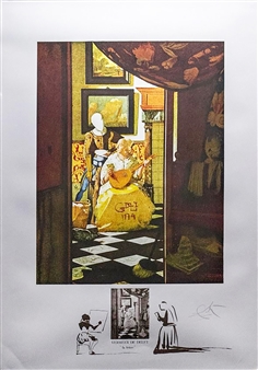 Salvador Dali - Vermeer "The Letter"
Lithograph
35.5" x 25"