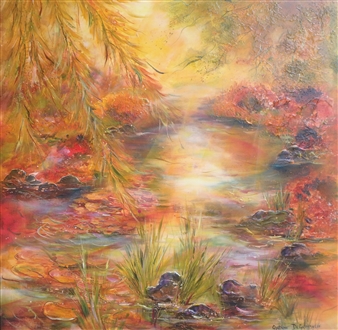The Pond Whose Sun Caresses Sleepiness
Acrylic on Canvas
31.5" x 31.5"