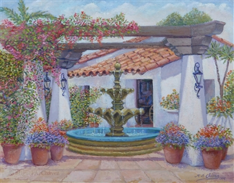 Water Fountain
Oil on Canvas Panel
14" x 18"