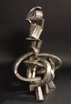 Woman with Bent Shapes
Stainless Steel
48" x 27.5" x 21"