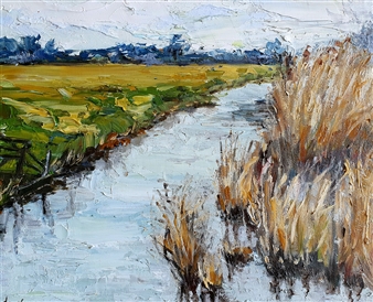 Along the Waterfont
Oil Paint on Panel
9.5" x 12"