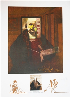 Salvador Dali - Rembrandt "Potrait du peintre par lui-meme"  (Self Portrait of Rembandt)
Lithograph
33" x 25"