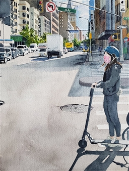 Scooter West Chelsea
Watercolor on Paper
10.5" x 8"