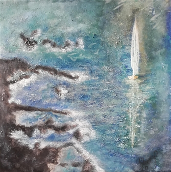 Sail in the Atolls
Acrylic on Canvas
19.5" x 19.5"