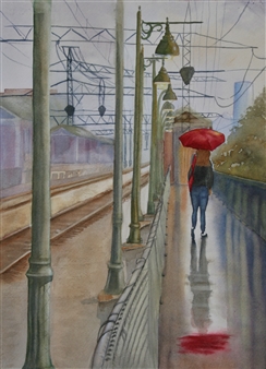 The Station
Watercolor on Paper
14" x 10"