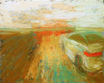 Car in the Desert
Oil & Acrylic on Panel
9.5" x 12"