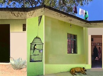La casa con perro
Collage
13" x 17"