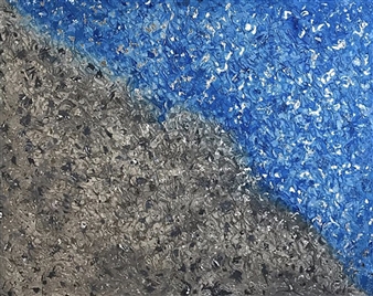 Bleu Terra
Acrylic with heavy textures, Gold and Silver Leaf on Canvas
40" x 50"
