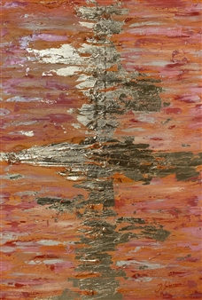 Feau Orange
Acrylic, Oil, with Heavy Texture and Gold Leaf on Canvas
40" x 30"