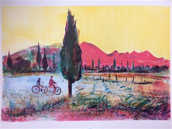 Cyclists in the Valley
Lithograph
22" x 32"