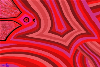 Red Fish 5
Printed Digital Abstract in Oil and Pencil on Canvas
24" x 36"