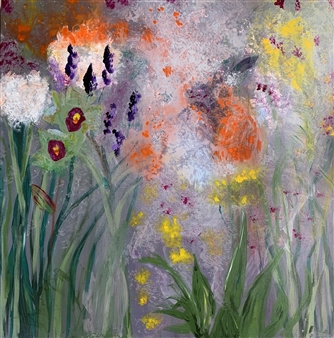 Fleurs Sauvages  (Wild Flowers)
Acrylic on Canvas
36" x 36"