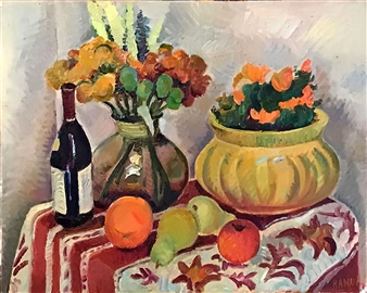 Still Life with Fruits
Oil on Canvas
22" x 28"