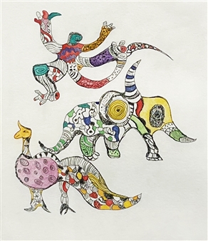 Niki de Saint-Phalle - Dancing Animals
Etching
9" x 8"